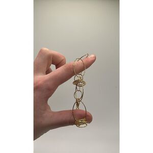 Textured Vermeil Gold Ring Bracelet